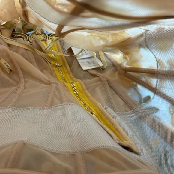 🆕 BRONX & BANCO 🧿 NWOT Jasmine Maraya Structured Mini Dress, Yellow Sz S US 4 - Picture 16 of 16